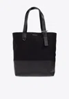 Alexander Mcqueen T-bar Canvas Tote Bag In Black