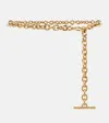 Alexander Mcqueen T-bar Chain Belt In Gold