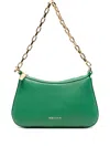 Alexander Mcqueen T-bar Chain-strap Leather Tote Bag In Green
