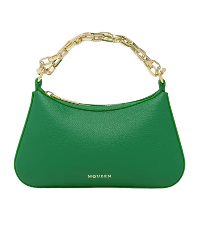 Alexander Mcqueen T-bar Chain-strap Leather Tote Bag In Green