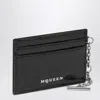 Alexander Mcqueen Alexander Mc Queen T Bar Credit Card Holder Black/caramel In Black
