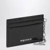 Alexander Mcqueen T-bar Credit Card Holder Black/caramel In Black