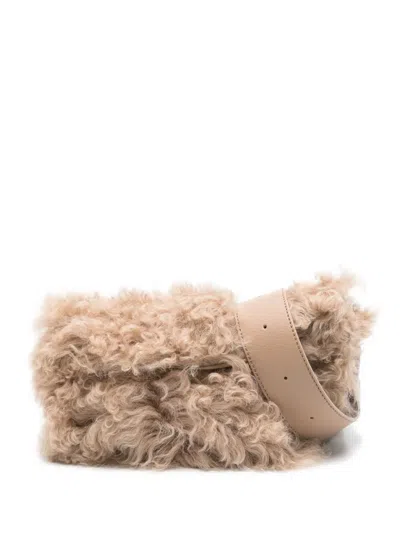 Alexander Mcqueen T-bar Cross Body Bag In Neutral