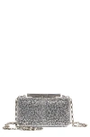 Alexander Mcqueen Mcqueen T-bar Box Clutch In Silver/black