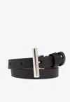 Alexander Mcqueen T-bar Double Wrap Bracelet In Black