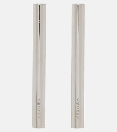 Alexander Mcqueen T-bar Earrings In Silver