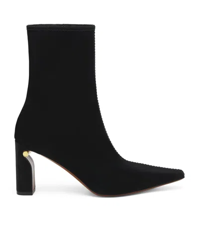 Alexander Mcqueen T-bar Heeled Ankle Boots 80 In Black