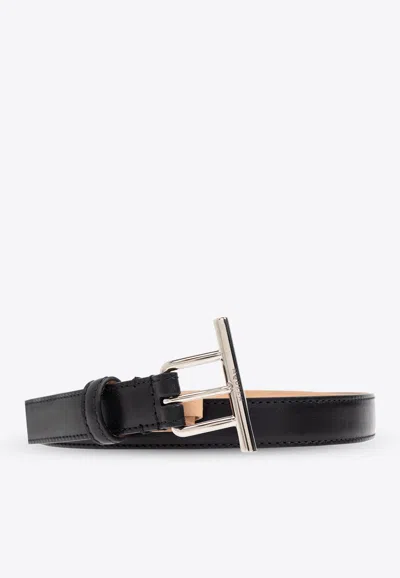 ALEXANDER MCQUEEN T-BAR HIP LEATHER BELT