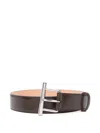 Alexander Mcqueen T-bar Leather Belt In Brown