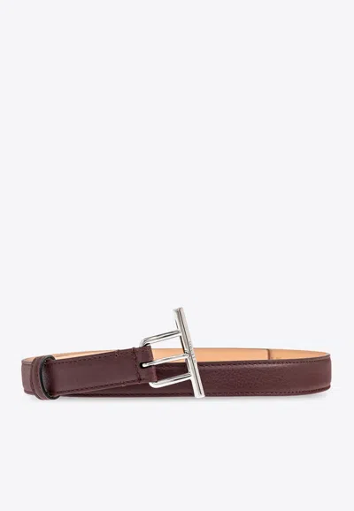 ALEXANDER MCQUEEN T-BAR LEATHER BELT