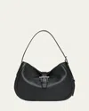Alexander Mcqueen Mcqueen T-bar Leather Shoulder Bag In Black