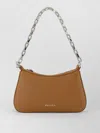 Alexander Mcqueen T Bar Mini Leather Shoulder Chain Bag In Brown