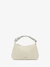Alexander Mcqueen Mini Lambskin T-bar Shoulder Bag In White
