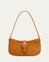 Alexander Mcqueen T-bar Mini Suede Shoulder Bag