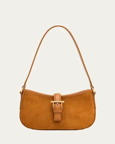 Alexander Mcqueen T-bar Mini Suede Shoulder Bag