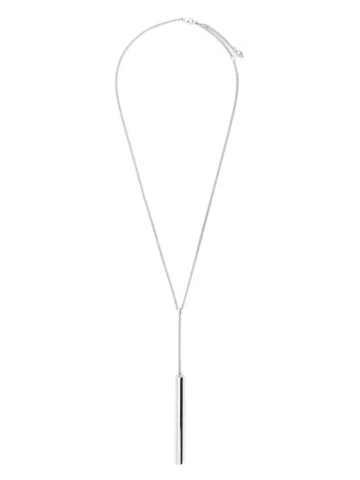 Alexander Mcqueen T-bar Chain Necklace In Silver