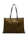 Alexander Mcqueen T-bar Pendant Tote Bag In Green