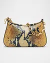 Alexander Mcqueen T-bar Python-embossed Leather Mini Pouch Bag
