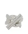 Alexander Mcqueen T-bar Ring In Gray