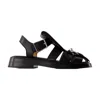 Alexander Mcqueen Leather T-bar Caged Sandals 25 In Multi