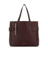 Alexander Mcqueen Tyrian Purple Leather T-bar Shopping Bag In Red