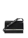 Alexander Mcqueen T-bar Leather Shoulder Bag In Black