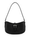 Alexander Mcqueen Mini T-bar Buckle-fastening Calfskin Shoulder Bag In Black
