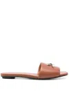 Alexander Mcqueen Arc Flat Slide Sandal In Brown