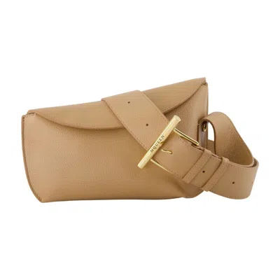 Alexander Mcqueen T-bar Sling Crossbody In Brown