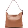 Alexander Mcqueen Mcqueen T-bar Sling Hobo Bag In 2116 Pecan/silver