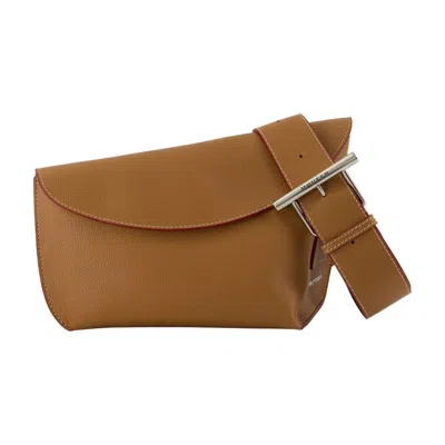 Alexander Mcqueen T Bar Sling Large Shoulder Bag In Brown