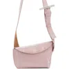 Alexander Mcqueen Pink Leather Sling T-bar Crossbody Bag In Pink