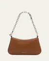 Alexander Mcqueen T-bar Sling Pouch In Peacan Silver