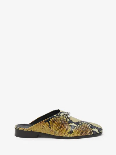 Alexander Mcqueen T-bar Slip On Mule In Brown