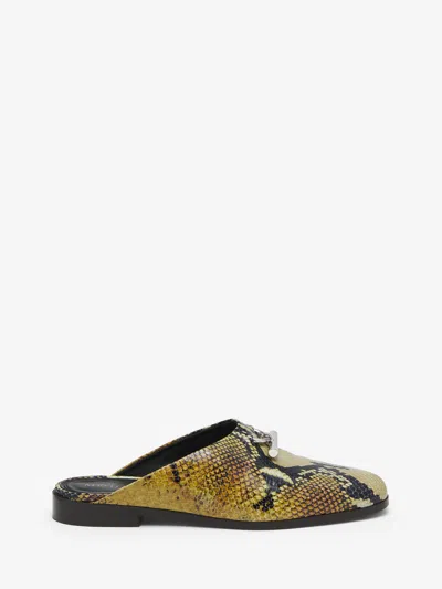Alexander Mcqueen T-bar Slip On Mule In Green