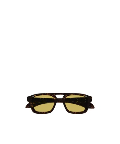 Alexander Mcqueen T-bar Square-frame Sunglasses In Black