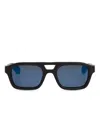 Alexander Mcqueen Square-frame Sunglasses In Black  