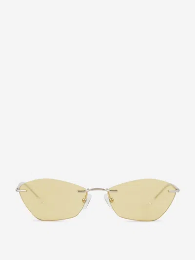 Alexander Mcqueen T-bar Sunglasses In Gold