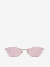 Alexander Mcqueen Eyewear T-bar Slim Sunglasses In Gold
