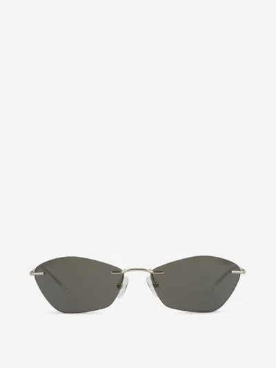 Alexander Mcqueen T-bar Sunglasses In Gold