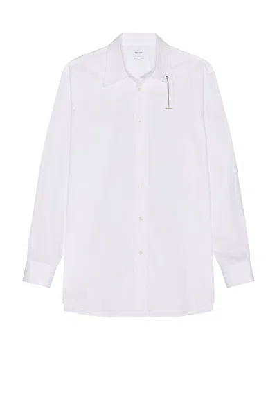 Alexander Mcqueen T Chain Collar Shirt In White