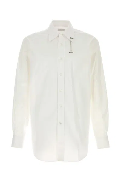 ALEXANDER MCQUEEN ALEXANDER MCQUEEN WHITE POPLIN SHIRT