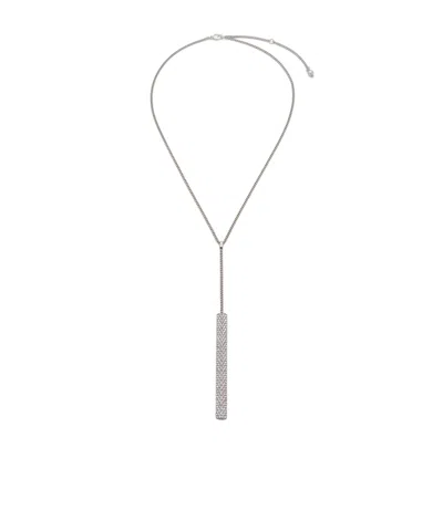 Alexander Mcqueen T-chain Necklace In Gray