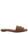 Alexander Mcqueen Arc Flat Slide Sandal In Brown