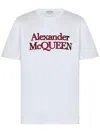 Alexander Mcqueen Loose Fit Cotton T-shirt With Crew Neck And Lateral Slits In White