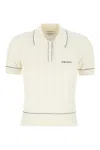 Alexander Mcqueen White Polo Shirt With Classic Collar And Logo Lettering Embroidery On The Front In Viscose Woman In Neutral