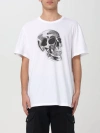Alexander Mcqueen Skull Print Crewneck T-shirt In White