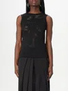 Alexander Mcqueen Women's Top A Inserts Top In Black