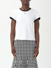 Alexander Mcqueen Crew Neck Contrast Trim In White