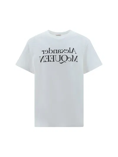 Alexander Mcqueen T-shirt In Bianco/nero